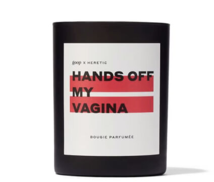 goop x Heretic Hands Off My Vagina Candle, goop, $75