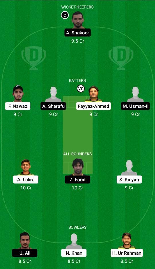 KAS vs FM Dream11 Prediction Fantasy Cricket Tips Dream11 Team Sharjah Ramadan T20 League 