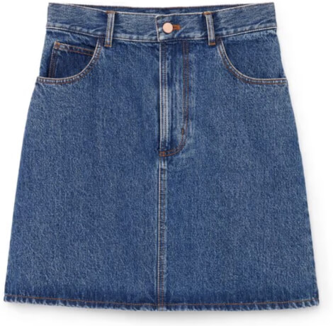 G. Label Harlow A-Line Denim Mini Skirt