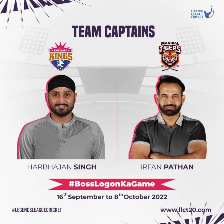 Harbhajan Singh and Irfan Pathan to lead the last two franchise team of Legends League Cricket